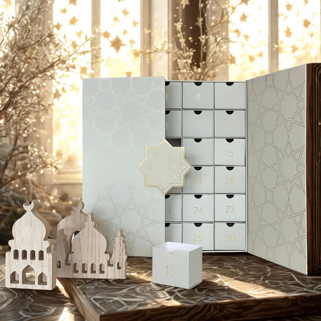 Ramadan Kalender 2026 - Fyld Selv - Hvid/Guld - Finest Choice