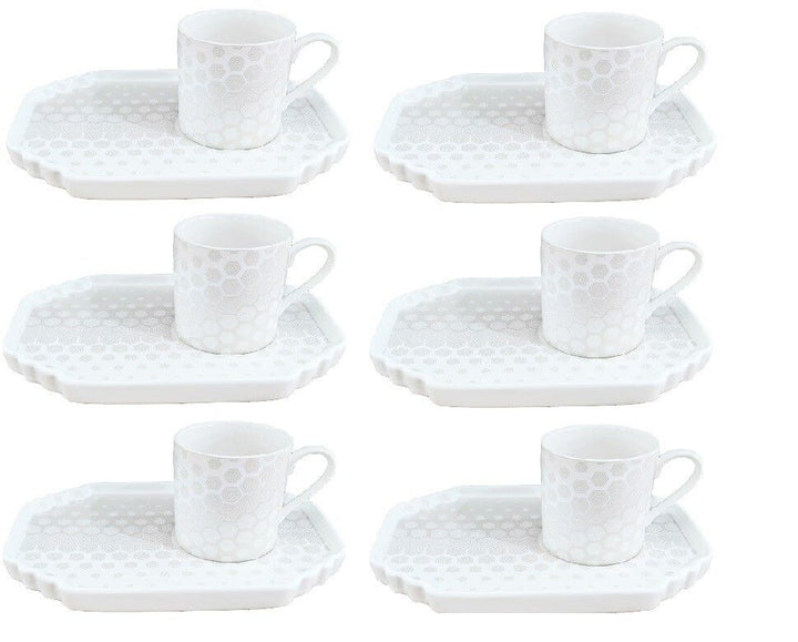 Schäfer Espressosæt 12 Dele – 100 ml - Bikagemønster