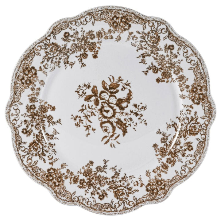Bricard Fleury - Porcelæn tallerkensæt - 25 Dele | 6 Personer | Brun