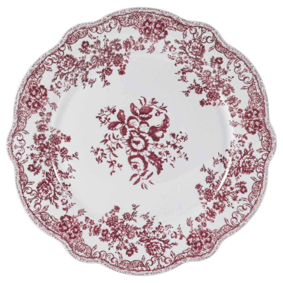 Bricard Fleury - Porcelæn tallerkensæt - 25 Dele | 6 Personer | Pink