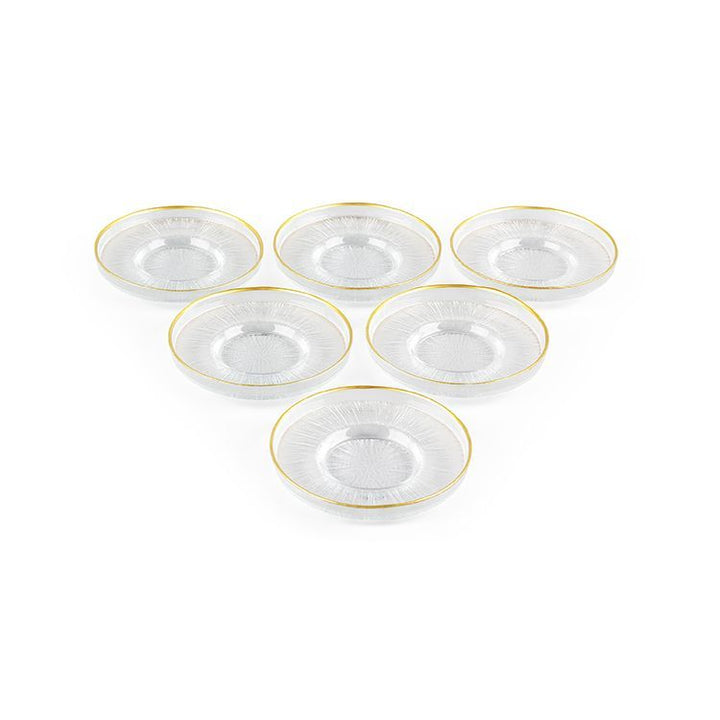 Bricard Rexy Underkoppesæt 6 stk. - Transparent/Guld - 12 cm