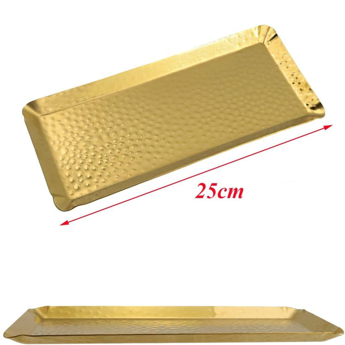Karaca Loren Dekorativ Guld Bakke – 25 x 12 cm