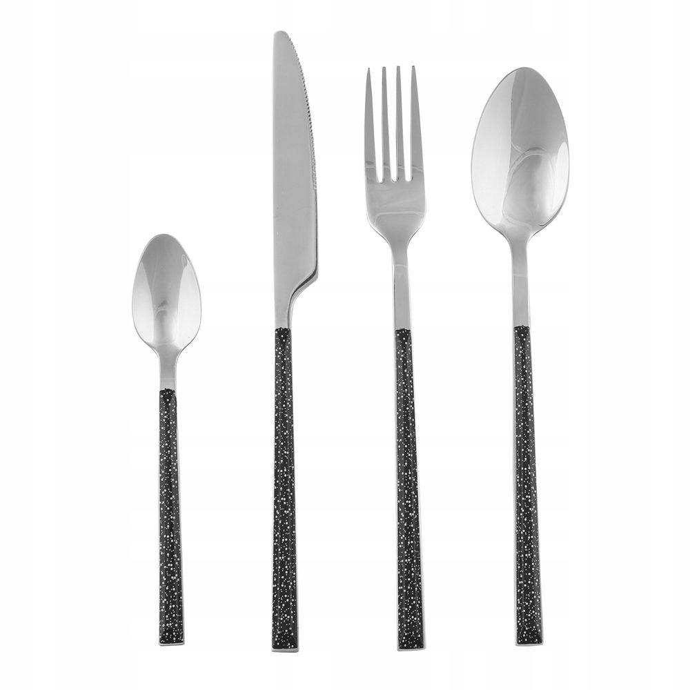 Bestiksæt 24 dele 6 Pers. - Schäfer Marble Black
