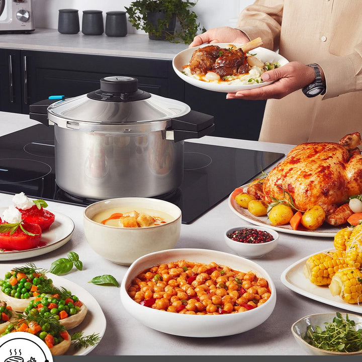 Karaca Quick & Safe Trykkoger Sæt med Induktionsbund 6+8 L