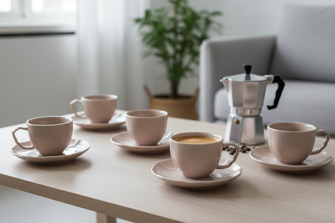 Angles Taupe-BRICARD espresso - kaffe sæt 12 dele