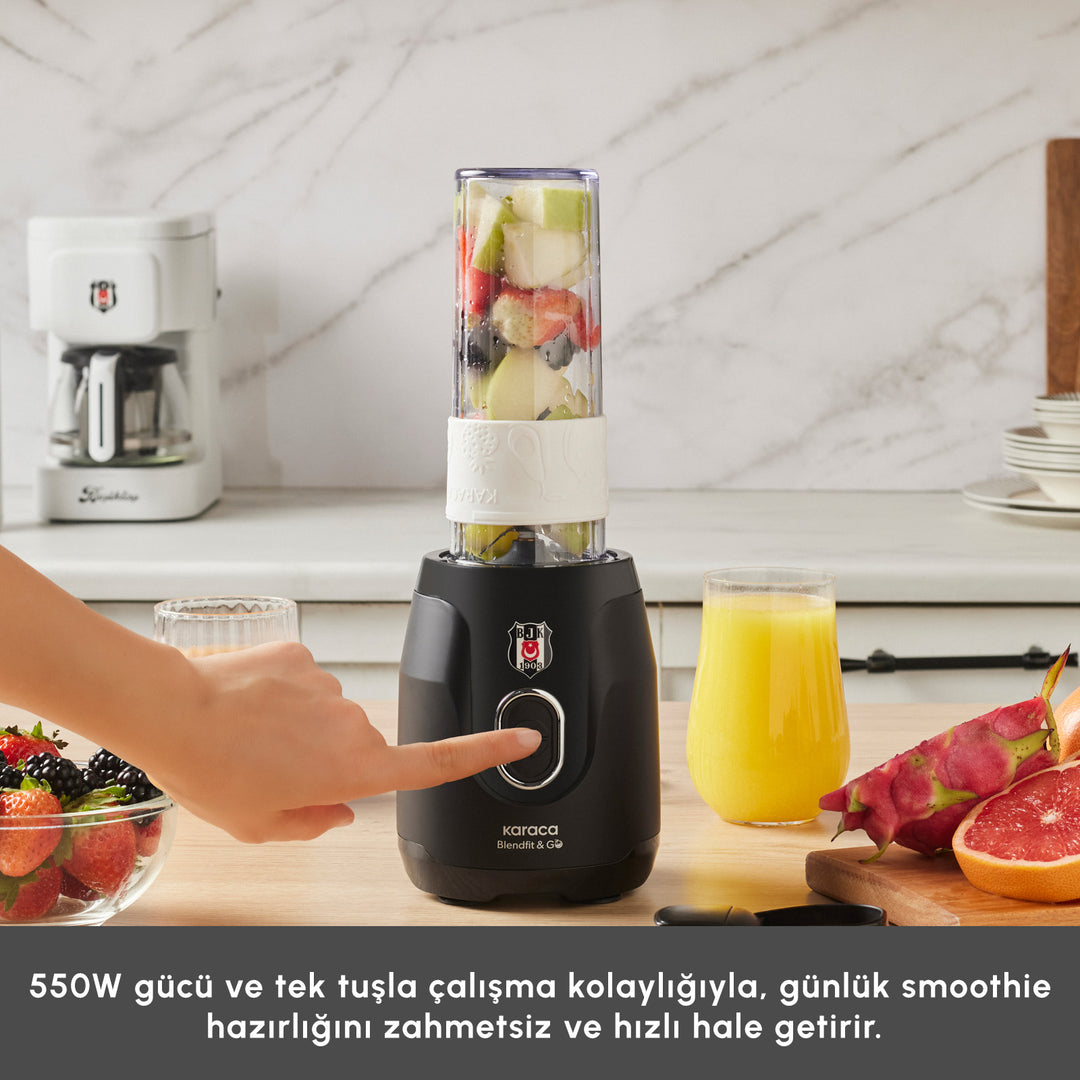 Karaca x Besiktas BlendFit Go Personal Smoothie-Blender - Sort