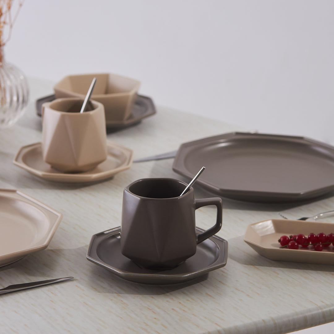 Karaca Stream Bone Fizbo Morgenmadssæt | 26 dele | 6 personer