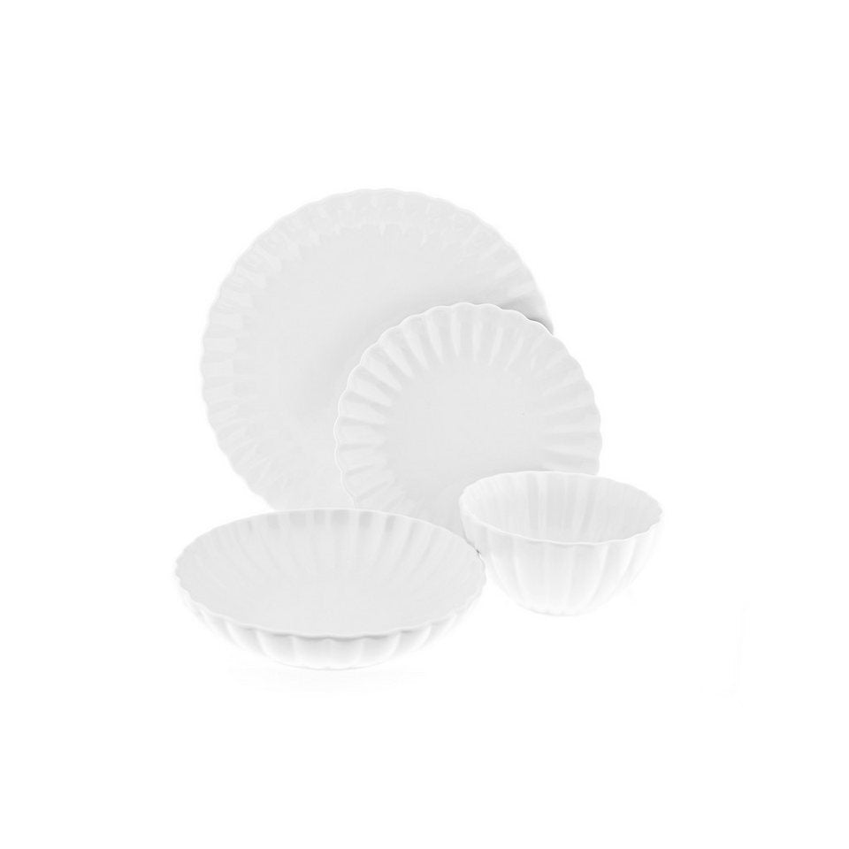 Almina Daisy Porcelænssæt til 6 personer - 26 dele - Hvid