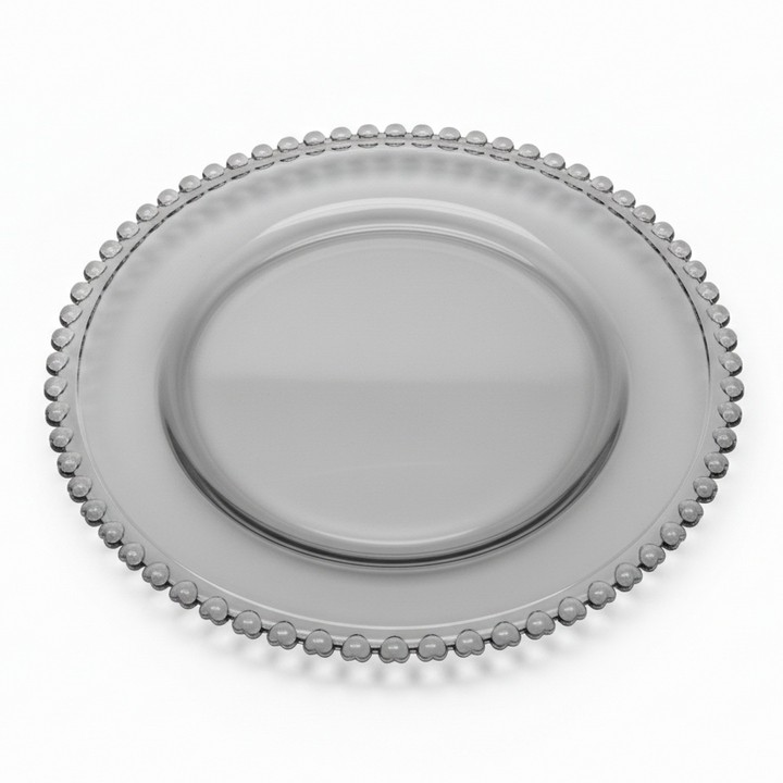 Karaca Rory Dekorativt Glasfad/Dækkeserviet - Grå - 32 cm