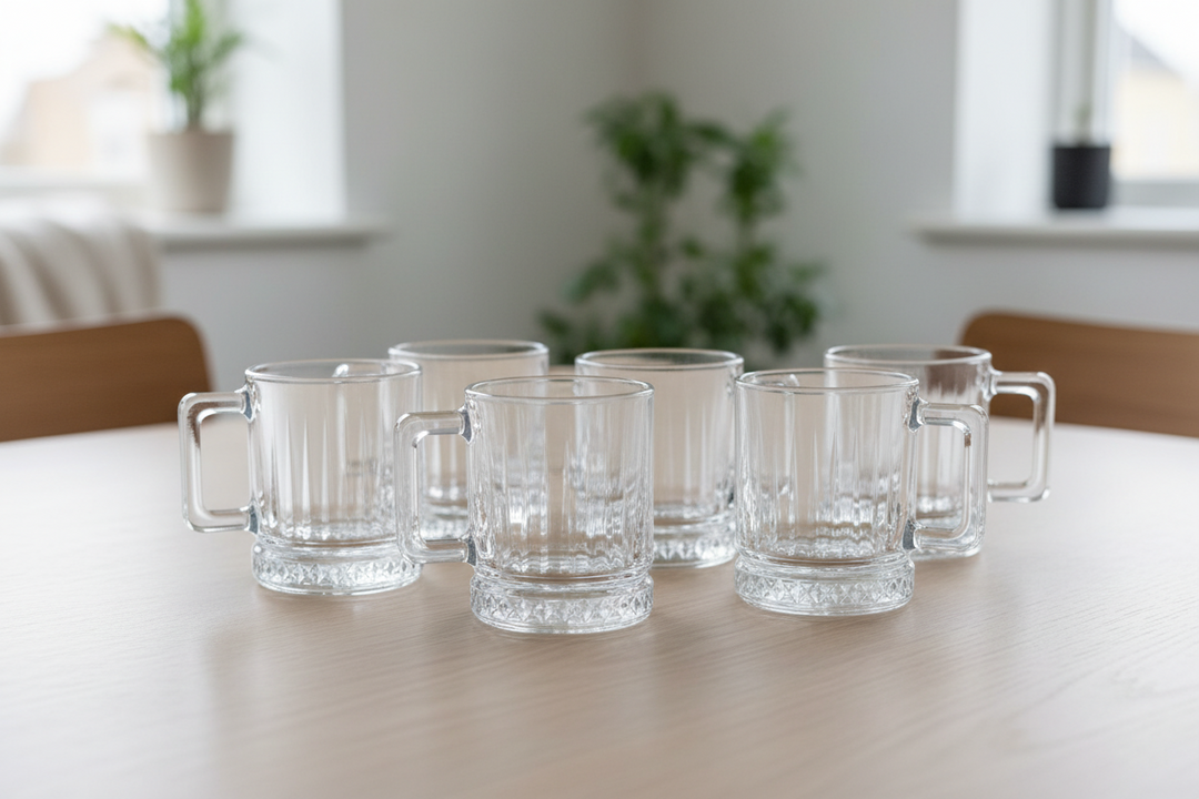 Diamonds - Riflet glaskrussæt - 245 ml. | Glas | Transparent | 6 stk.