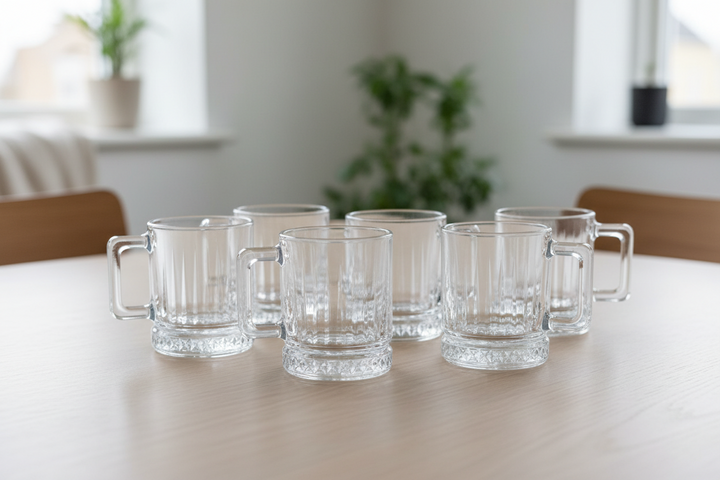 Diamonds - Riflet glaskrussæt - 245 ml. | Glas | Transparent | 6 stk.