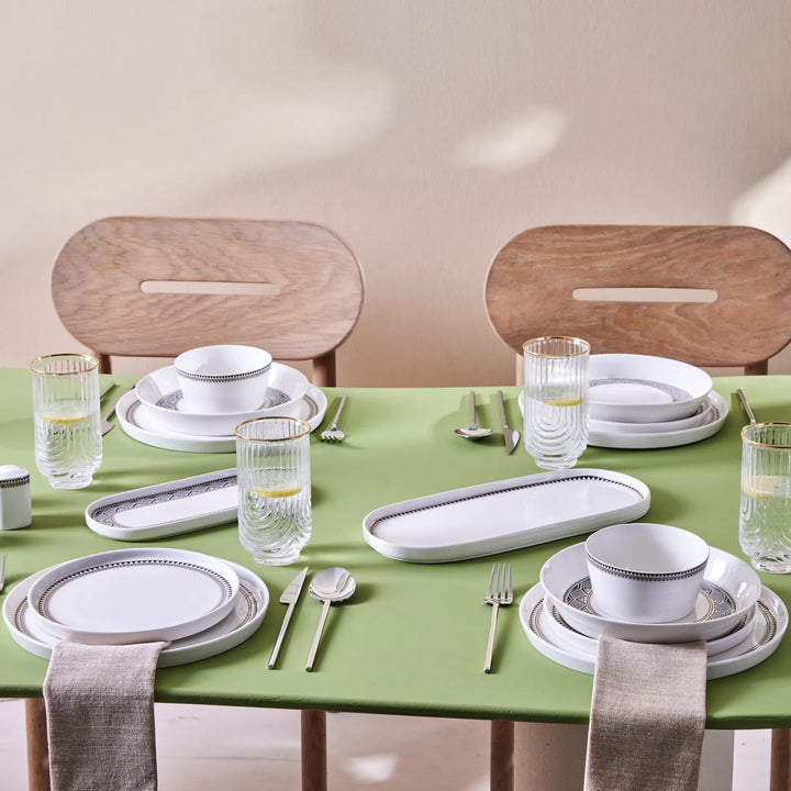 Karaca Stream Bone Monde 59-dele Spisestel til 12 Personer - Guld