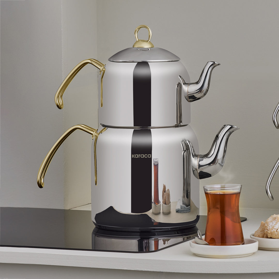 Karaca Esme Midi Induktion Tekandesæt 2,75 Liter – Guld