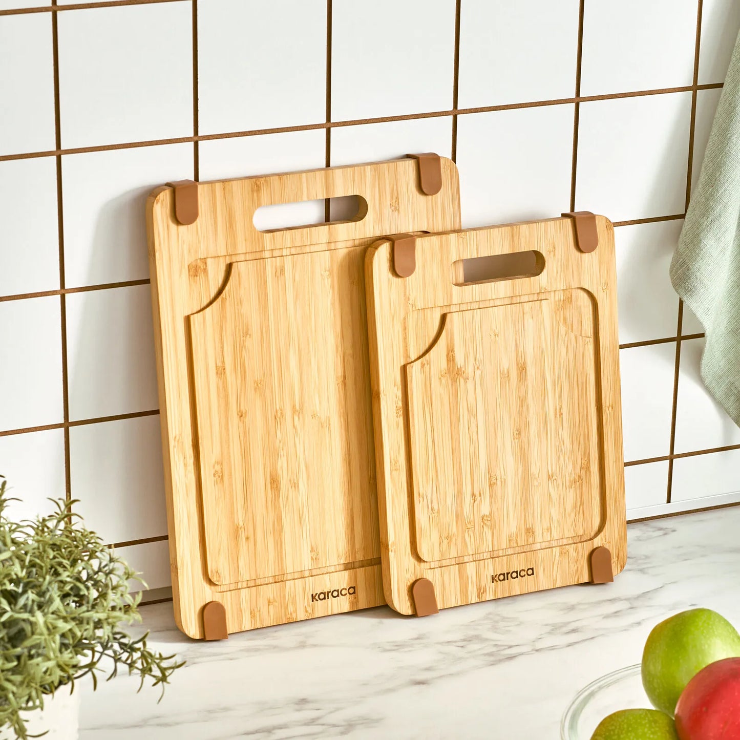 Karaca Roy Bamboo Pro Skærebræt – 2 dele