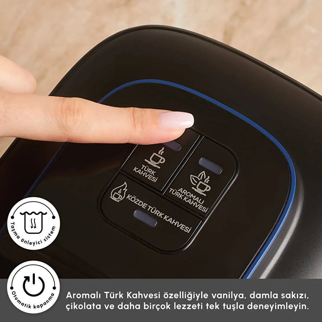 Karaca Hatır Neo-S Tyrkisk Kaffemaskine – Blå (Mælkefunktion)