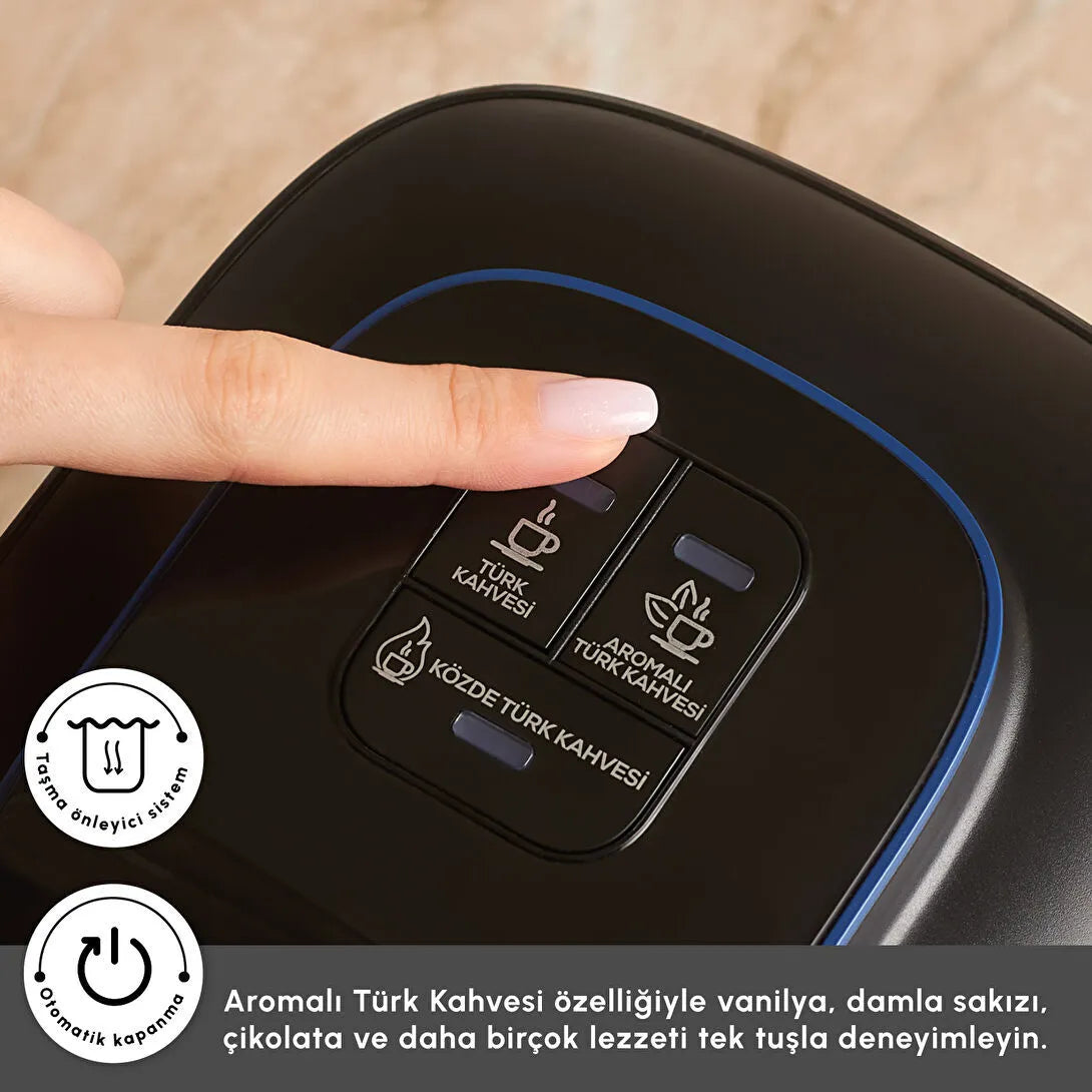 Karaca Hatır Neo-S Tyrkisk Kaffemaskine – Blå (Mælkefunktion)