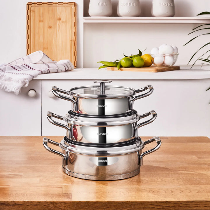 Grydesæt med 3 gryder - Karaca Vapor