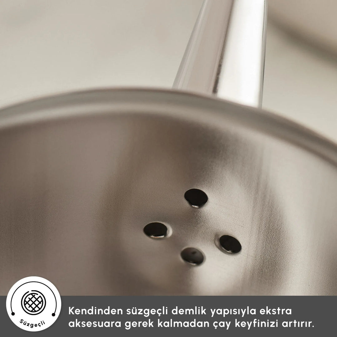 Karaca Yasemin Induktionsvenligt Midi Tekandesæt i Rustfrit Stål