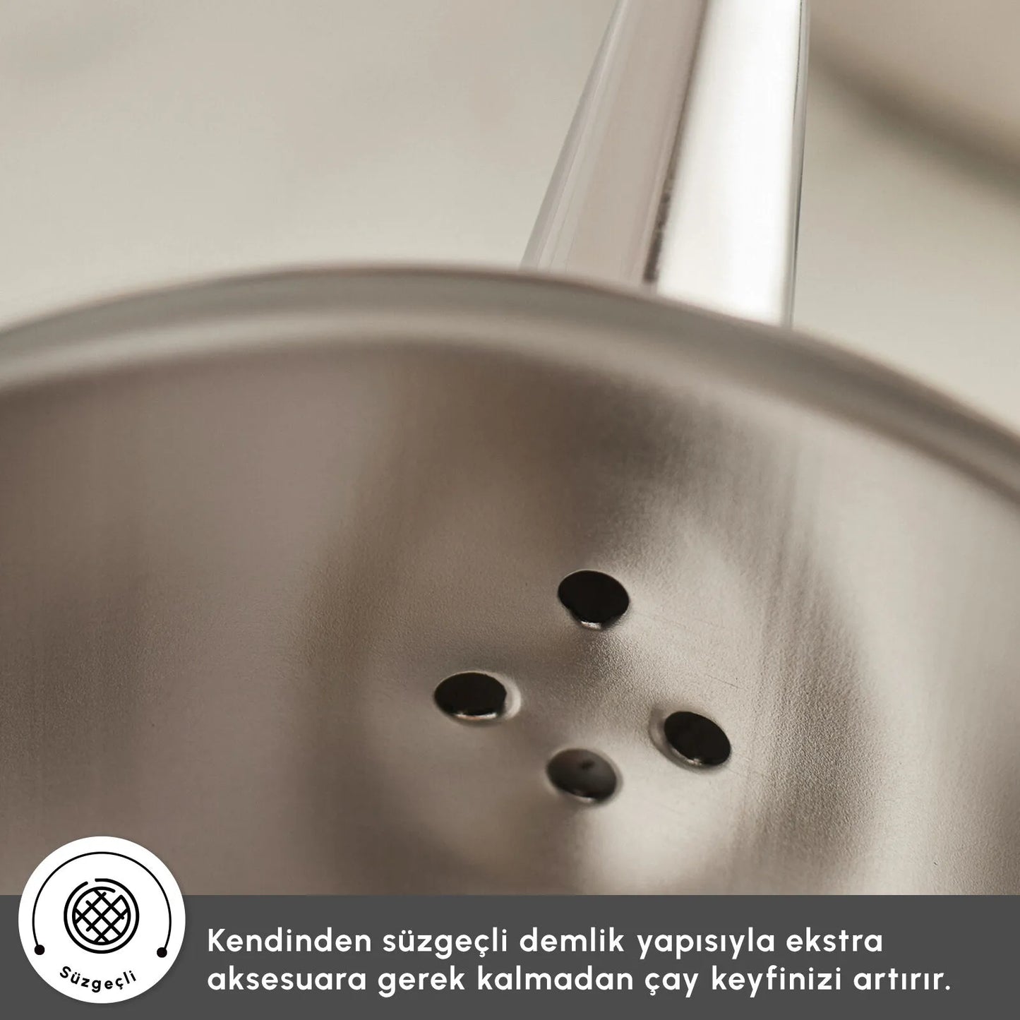 Karaca Yasemin Induktionsvenligt Midi Tekandesæt i Rustfrit Stål