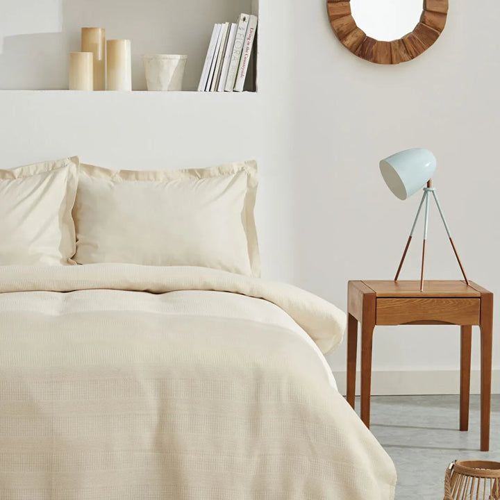 Karaca Home Aurora – Dobbeltseng Sengetæppe 240x260 cm - Krem