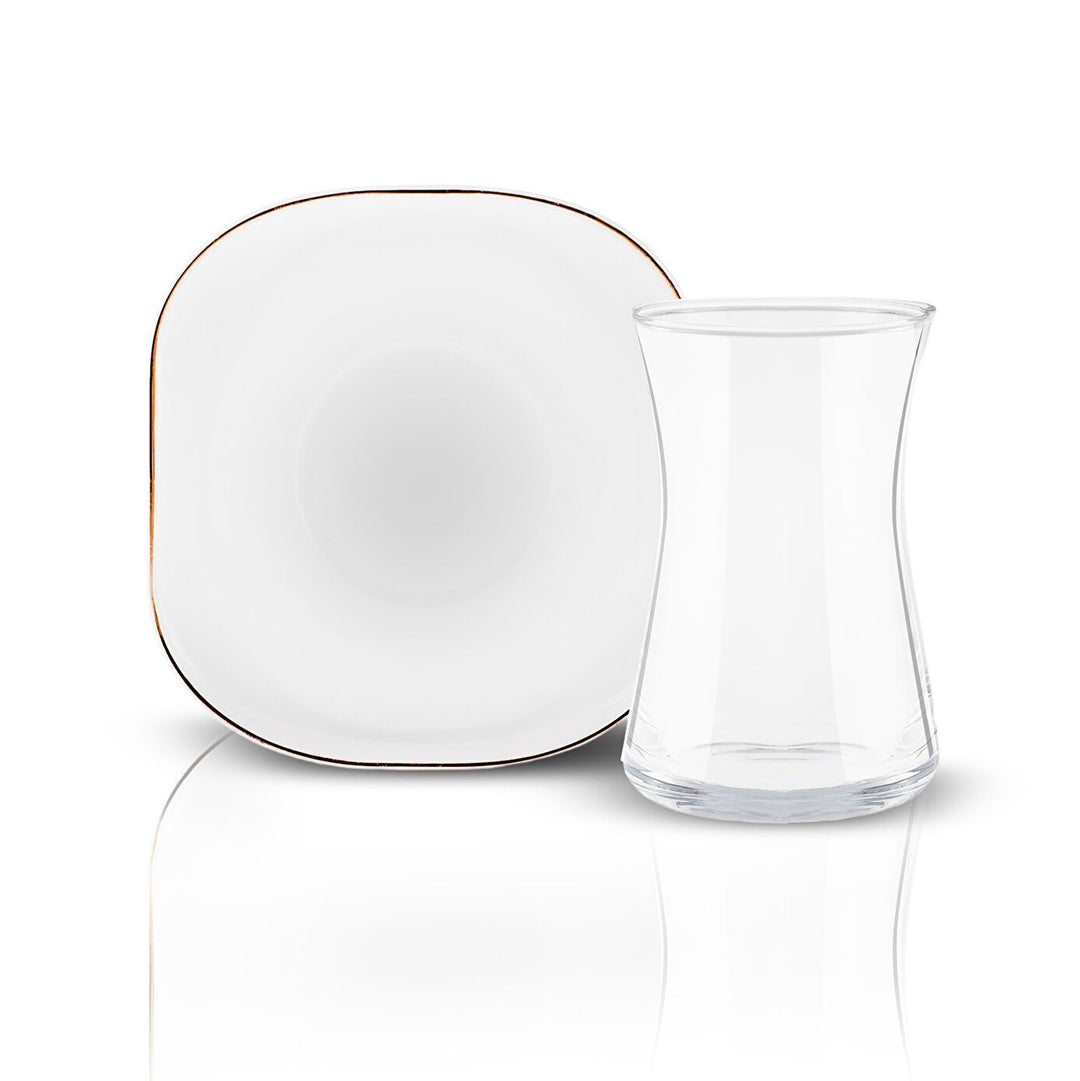 Karaca Streamline Plato 12-delt 6-personers Glas Tesæt 165 ml