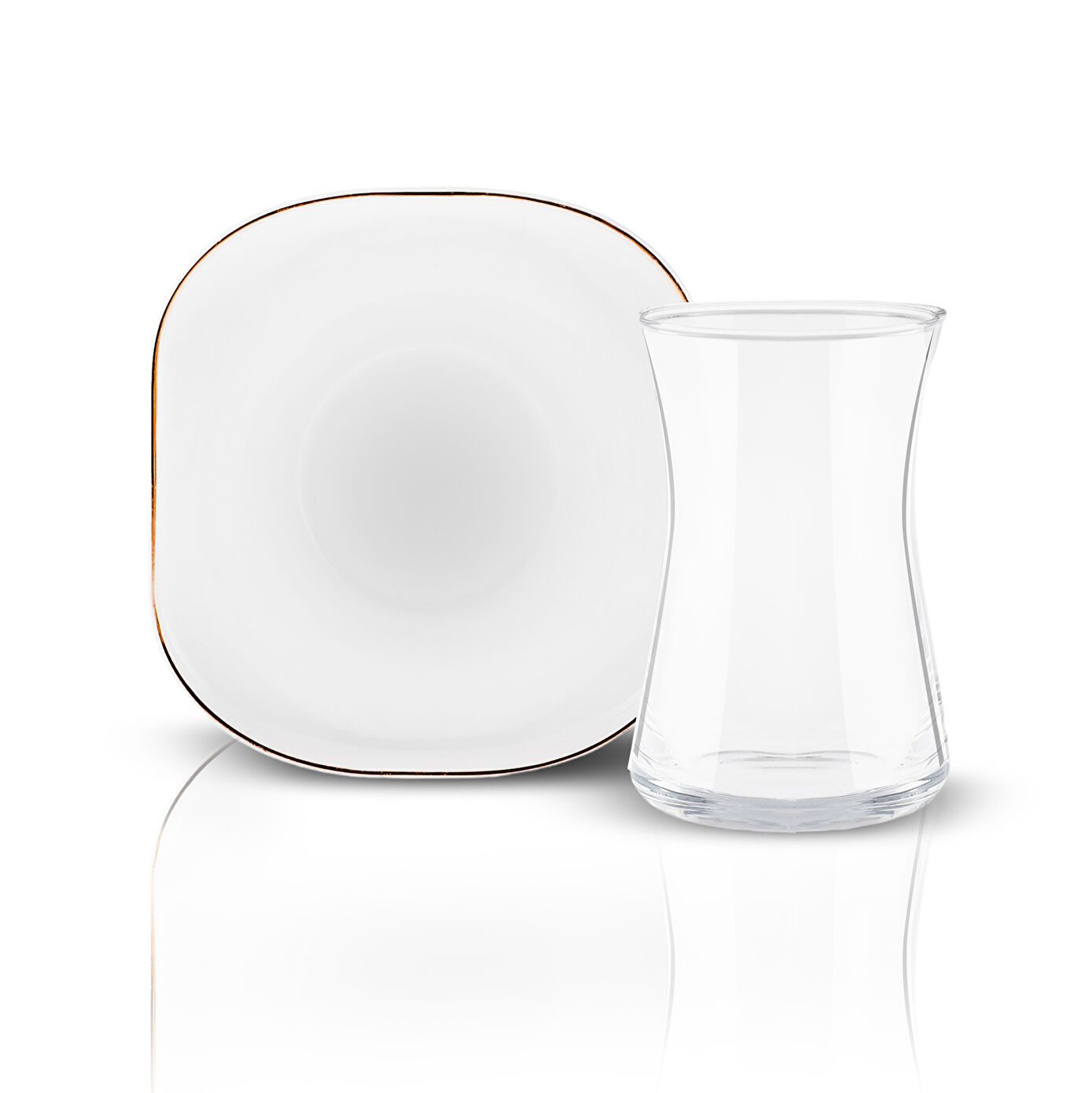 Karaca Streamline Plato 12-delt 6-personers Glas Tesæt 165 ml