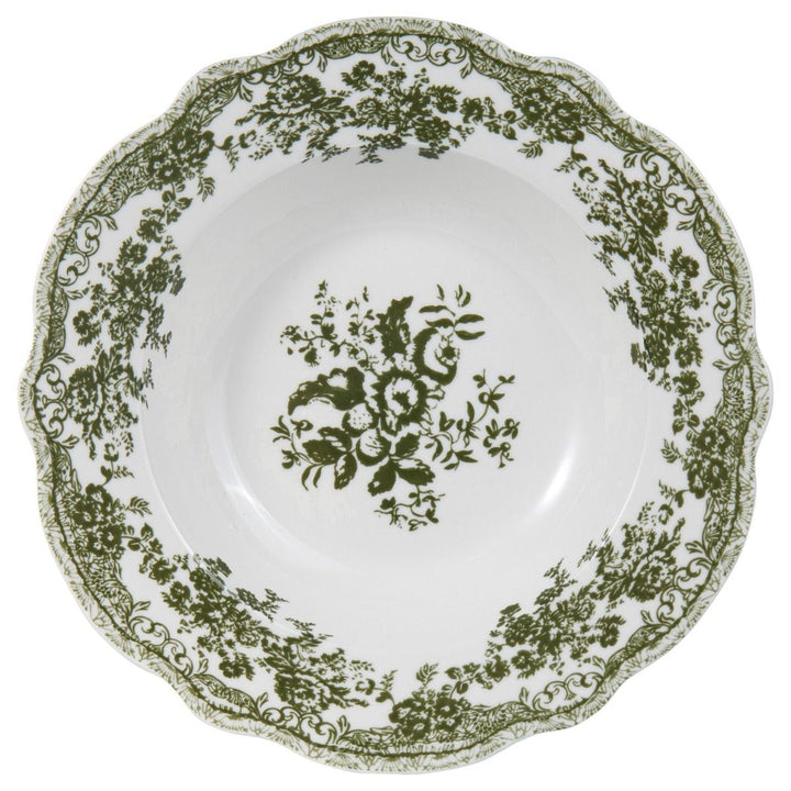 Bricard Fleury - Porcelæn tallerkensæt - 25 Dele | 6 Personer | Grøn
