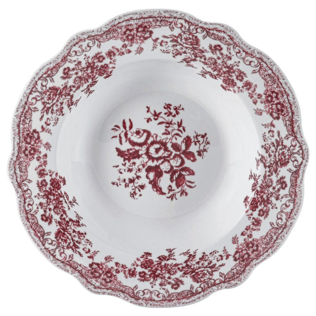 Bricard Fleury - Porcelæn tallerkensæt - 25 Dele | 6 Personer | Pink