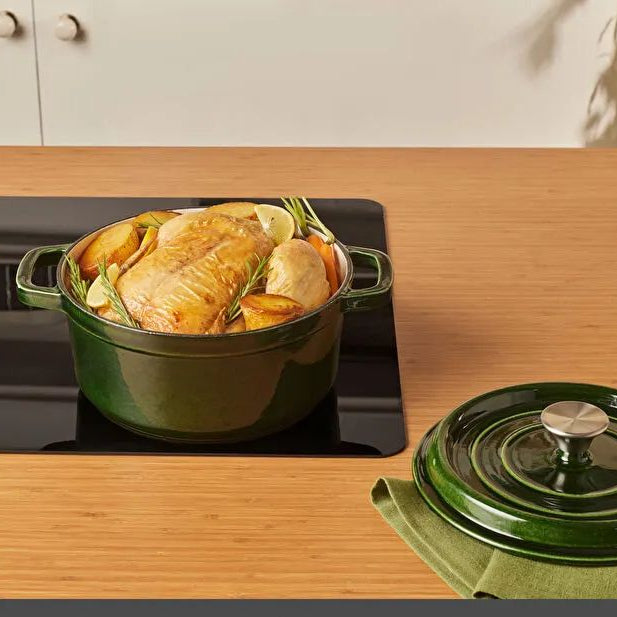 Karaca Heritage Emaljeret Støbejernsgryde – Grøn - 24 cm - 3,7 Liter