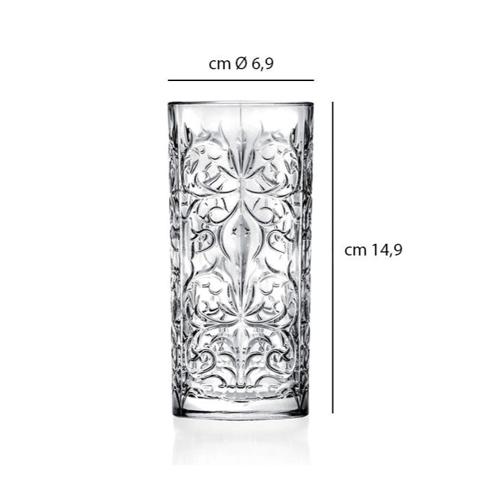 RCR Tattoo Krystal Drikkeglassæt 6 Dele 370 ML