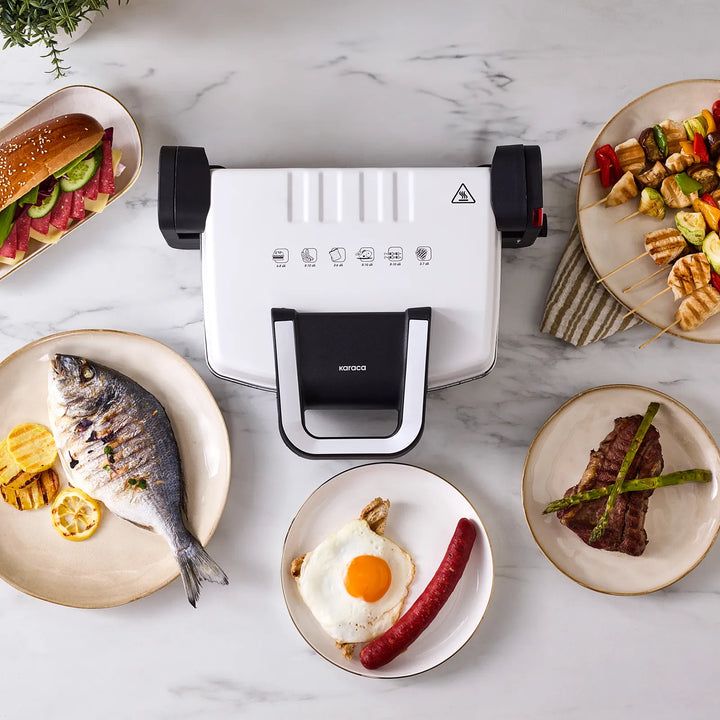 Karaca Future Toastgrill Pearl White 1800 W – 4-skivers kapacitet