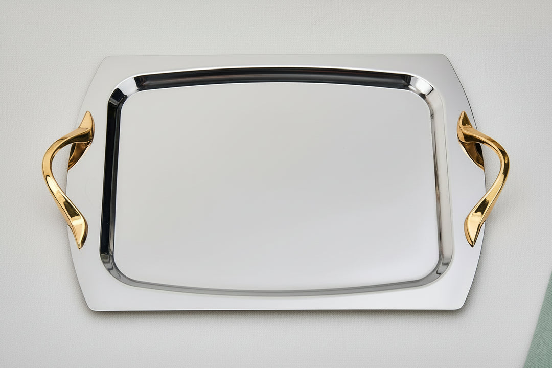 Karaca Plata Rektangulær Serveringsbakke i Rustfrit Stål