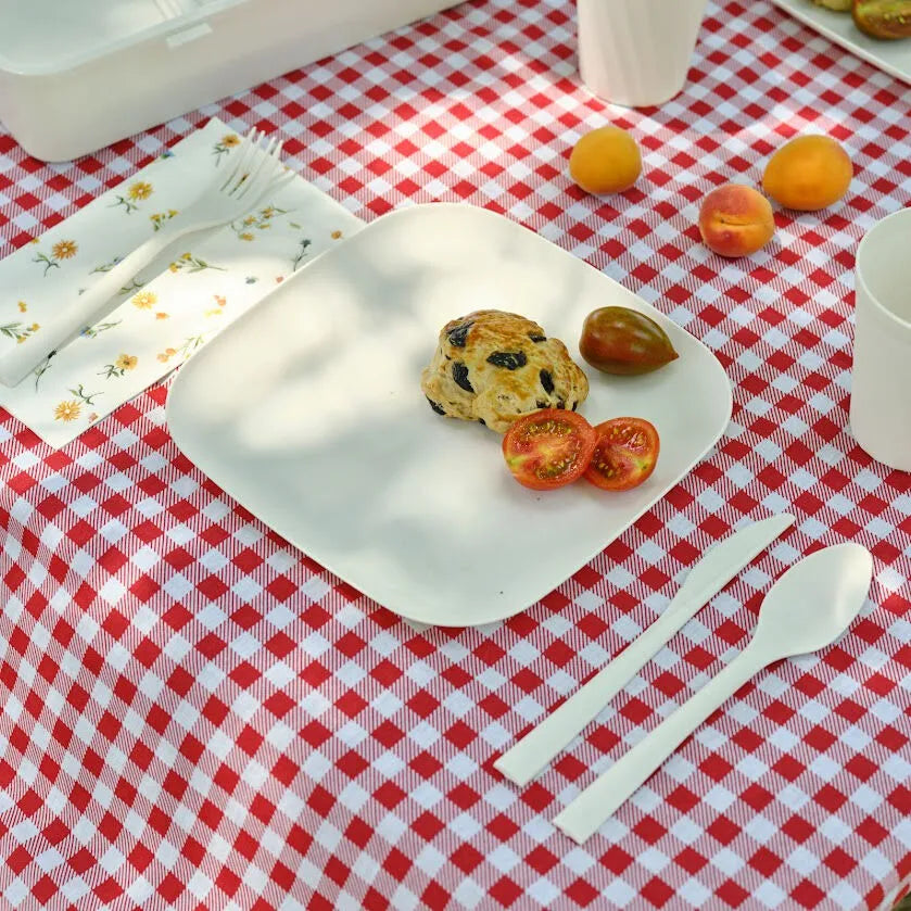 Karaca - Container Rocca - 32-Dele Picnic Sæt – Creme