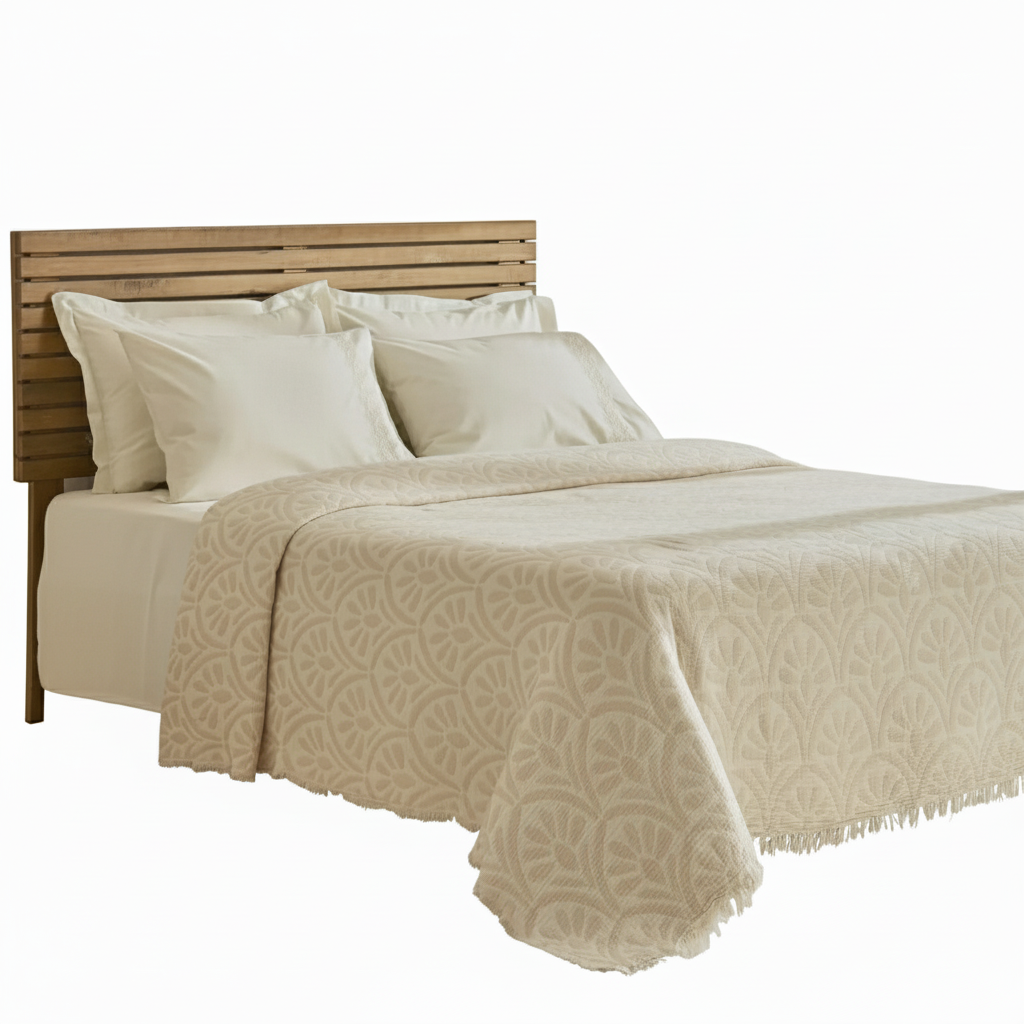 Karaca Home Shailyn Broderet Musselin Sengetæppesæt 200x220 cm (Dobbeltseng) | Rosa