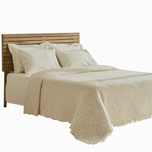 Karaca Home Shailyn Broderet Musselin Sengetæppesæt 200x220 cm (Dobbeltseng) | Rosa