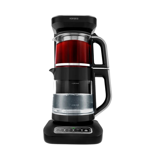 Karaca Çaysever Robotea Pro Connect 4-i-1 Talende Glaste­maskine – Sølv