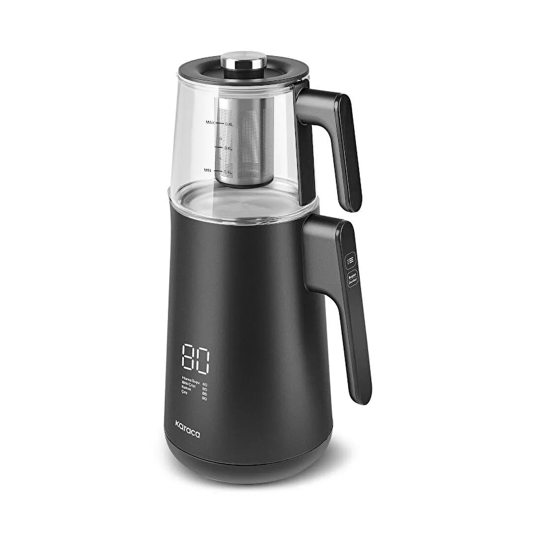 Karaca Cool Touch 1502 El-temaskine – Dobbeltvægget & Digital (Black)