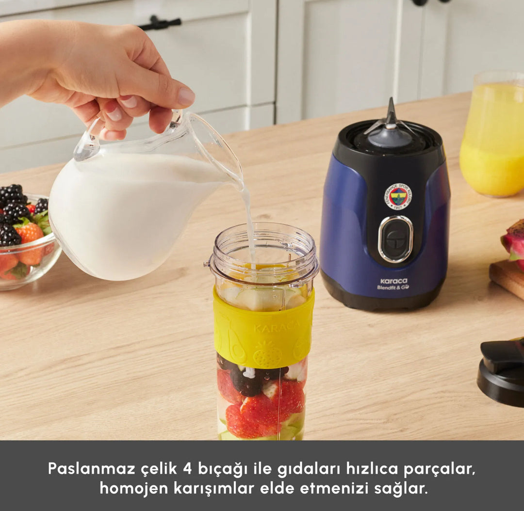 Karaca x Fenerbahce BlendFit Go Personal Smoothie-Blender - Marineblå