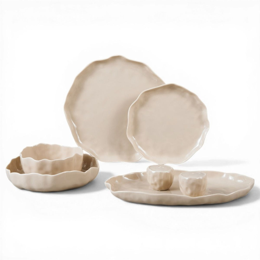 Bricard Angles Taupe – Tallerkensæt - 27 Dele - 6 Personer