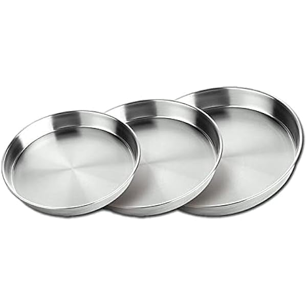 Bakkesæt i rustfrit stål med 3 bakker