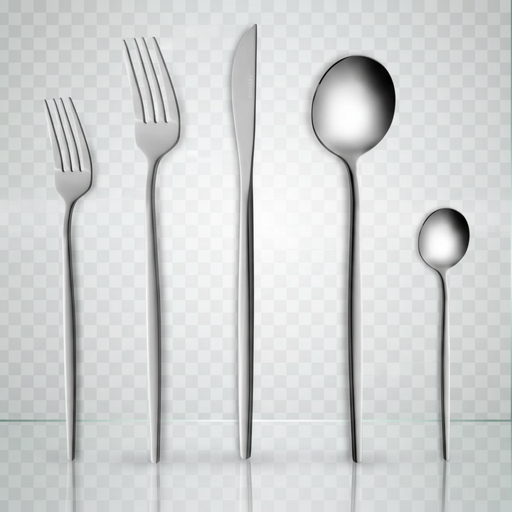 Karaca Orion Sølv 30 Dele Bestiksæt – 6 Personer - Rustfrit Stål