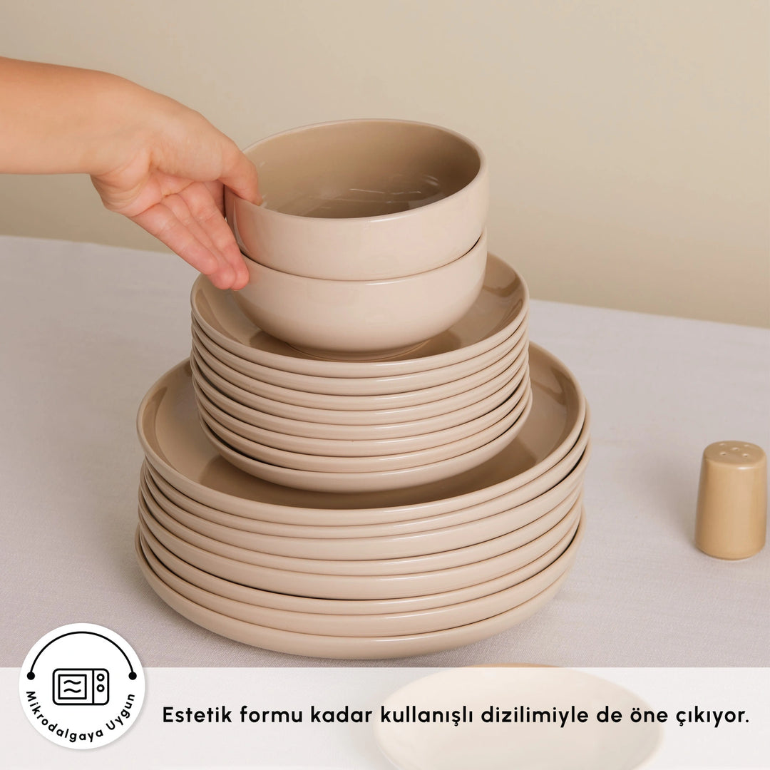 Karaca Earth Collection Terra – 36 dele Middagsservice til 8 personer, Beige