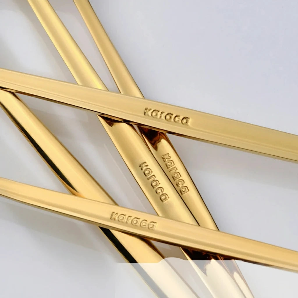 Karaca Orion 30-delt Bestiksæt 18/10 rustfrit stål | Blank Guld | 6 personer