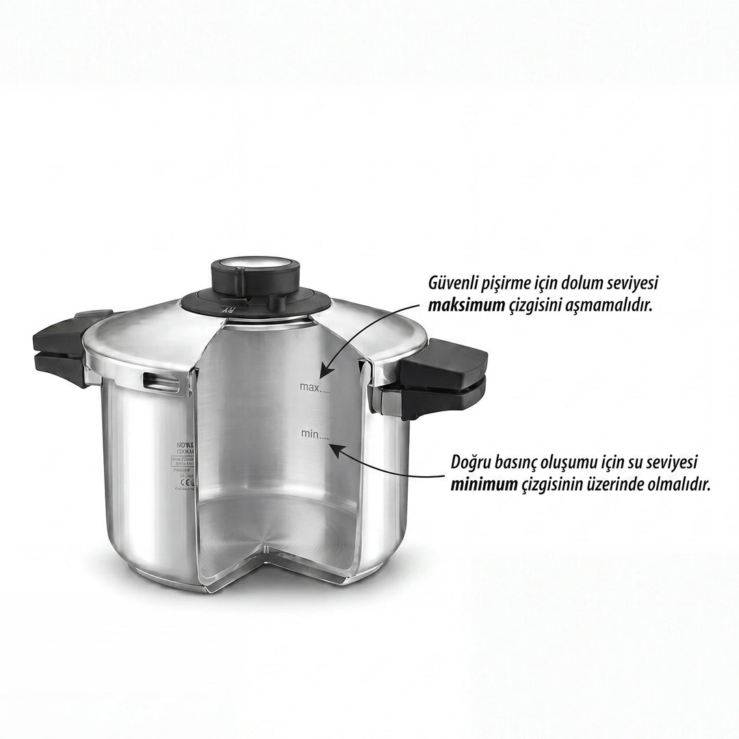 Trykkoger i rustfrit stål Karaca Quick &amp; Safe – 7 liter