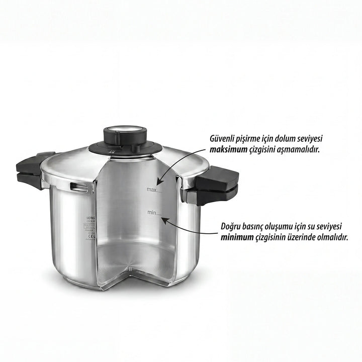 Trykkoger i rustfrit stål Karaca Quick &amp; Safe – 7 liter