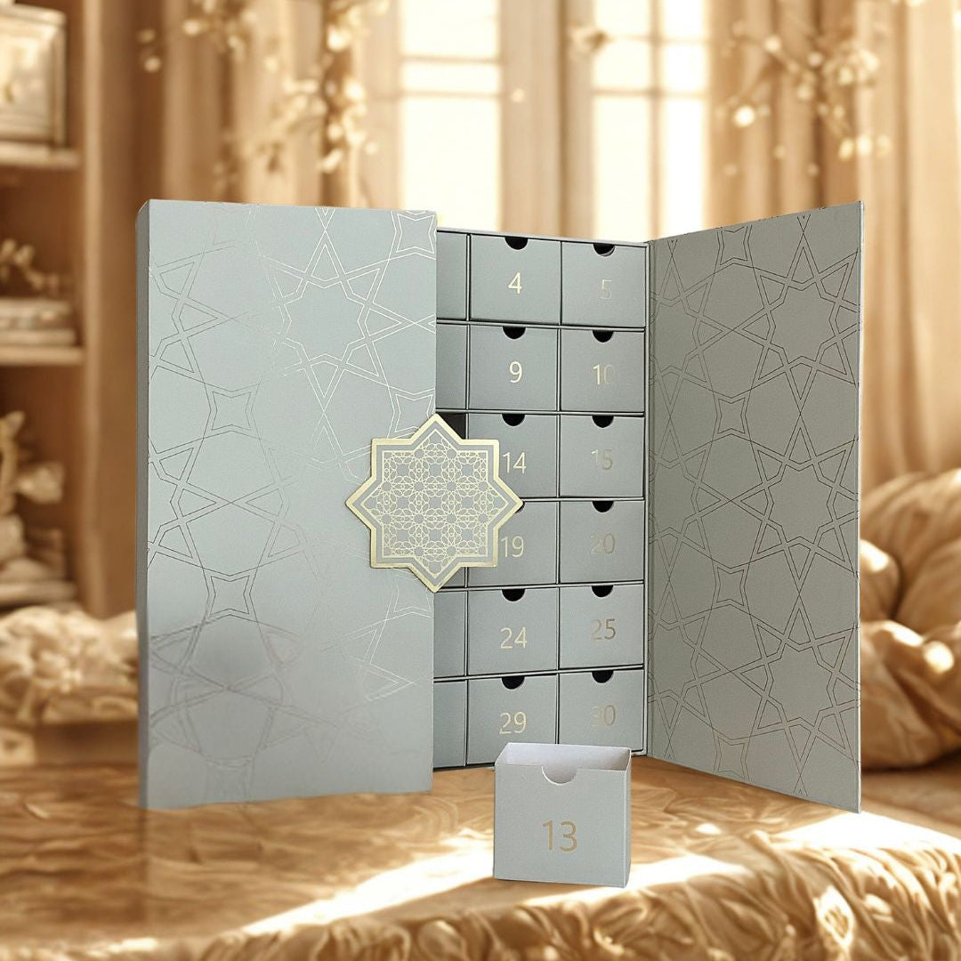 Ramadan Kalender 2026 - Fyld Selv - Hvid/Guld - Finest Choice