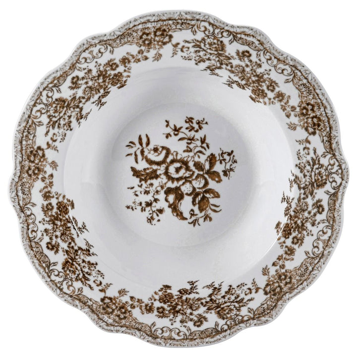 Bricard Fleury - Porcelæn tallerkensæt - 25 Dele | 6 Personer | Brun
