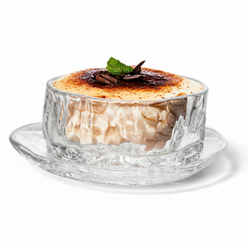 Almina Snow Buccia Dessertskål m/Underkop - Facetsleben Design - 12 Dele - 300 ml