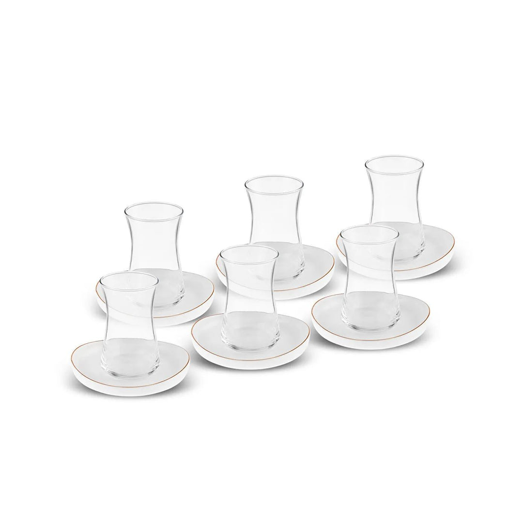 Karaca Streamline Hole 12-delt 6-personers Glas  Tesæt 165 ml