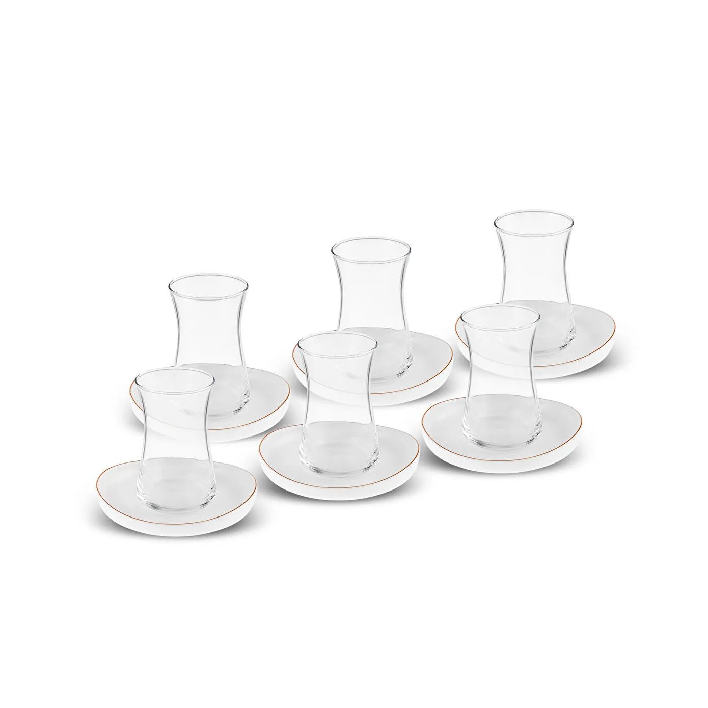 Karaca Streamline Hole 12-delt 6-personers Glas Tesæt 165 ml